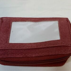 Red Card Holder with Clear Window